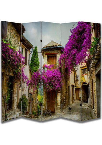 Şehir Temalı Özel Tasarım Paravan Room Divider 180 x 200 cm