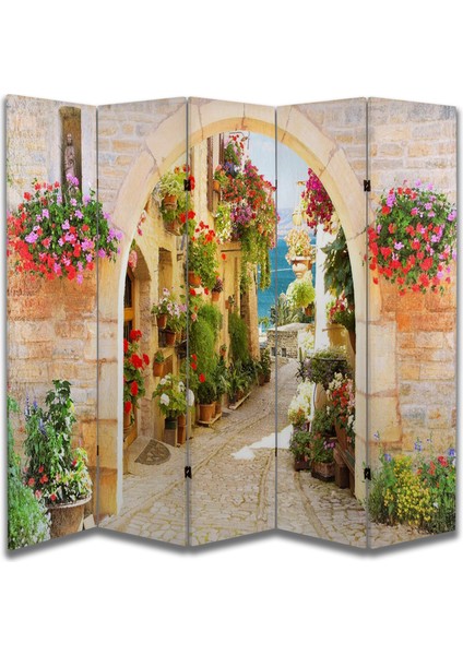 Manzara Temalı Özel Tasarım Paravan Room Divider 180 x 200 cm
