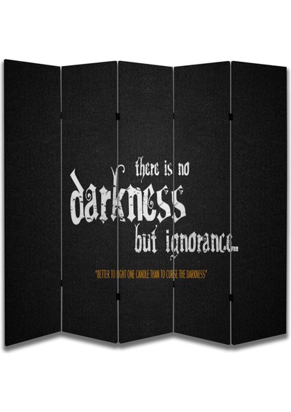 Motivasyon Temalı Özel Tasarım Paravan Room Divider 180 x 200 cm