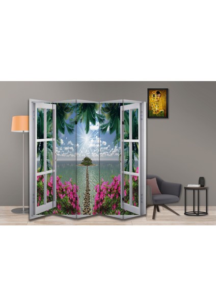 Manzara Temalı Özel Tasarım Paravan Room Divider 180 x 200 cm fiyatları