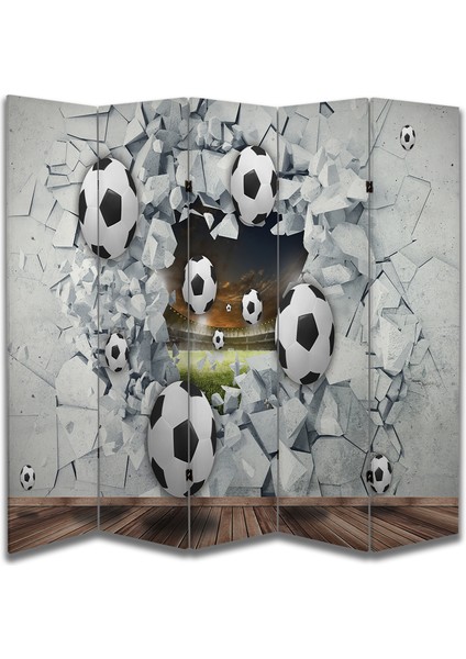 Top Temalı Özel Tasarım Paravan Room Divider 180 x 200 cm