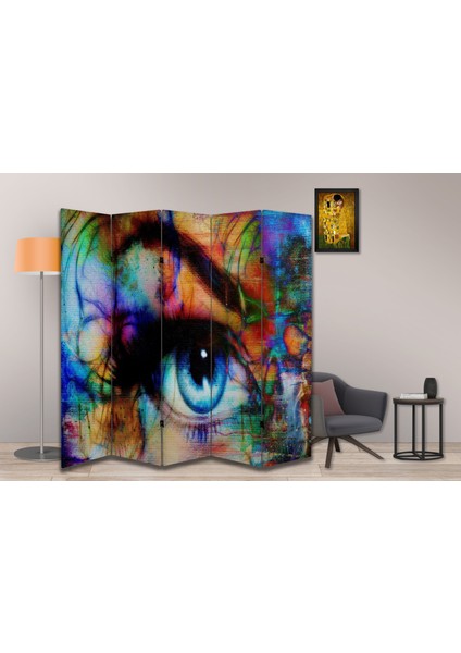 Soyut Temalı Özel Tasarım Paravan Room Divider 180 x 200 cm fiyatları