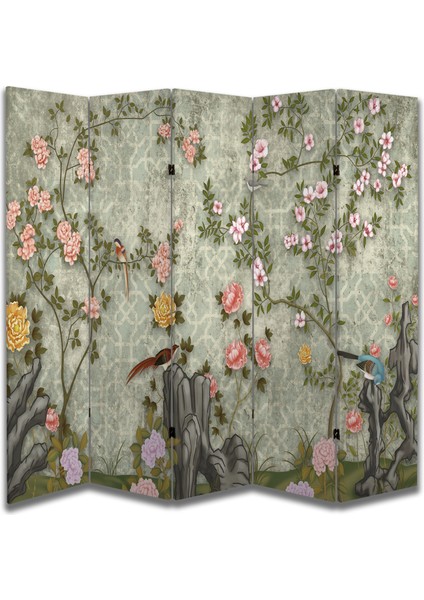 Doğa Temalı Özel Tasarım Paravan Room Divider 180 x 200 cm