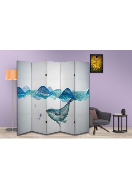 Soyut Temalı Özel Tasarım Paravan Room Divider 180 x 200 cm fiyatları