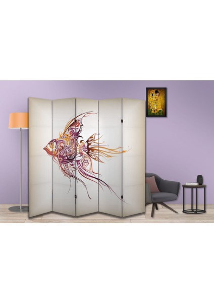 Doğa Temalı Özel Tasarım Paravan Room Divider 180 x 200 cm modelleri