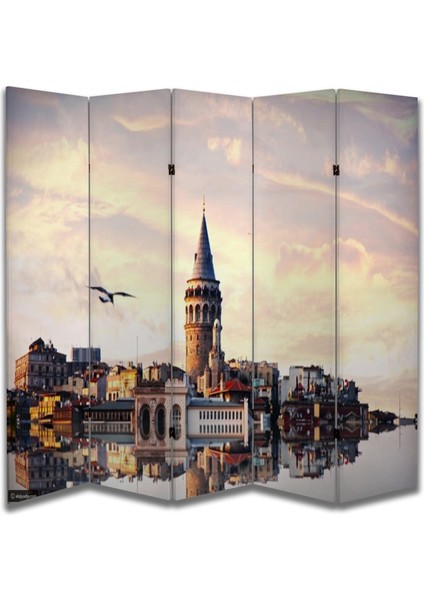 Şehir Temalı Özel Tasarım Paravan Room Divider 180 x 200 cm
