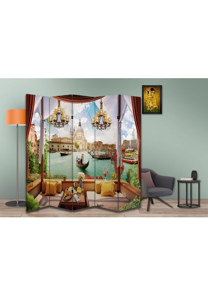 Manzara Temalı Özel Tasarım Paravan Room Divider 180 x 200 cm modelleri