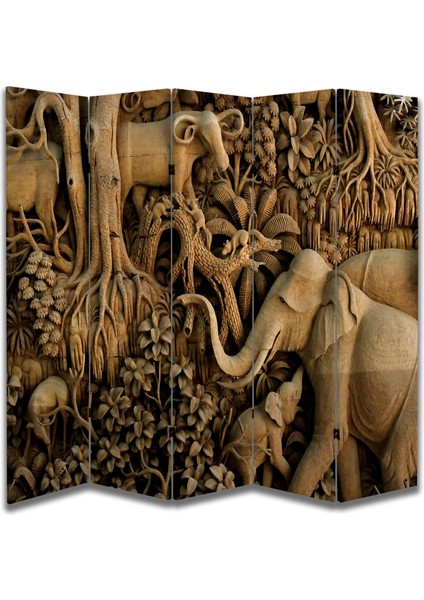 Doğa Temalı Özel Tasarım Paravan Room Divider 180 x 200 cm