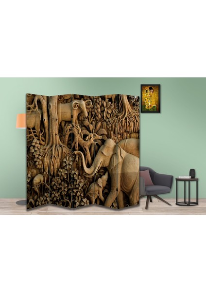 Doğa Temalı Özel Tasarım Paravan Room Divider 180 x 200 cm modelleri