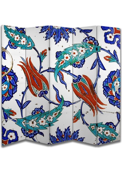 Motifli Özel Tasarım Paravan Room Divider 180 x 200 cm