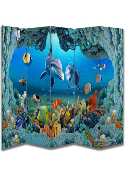 Doğa Temalı Özel Tasarım Paravan Room Divider 180 x 200 cm