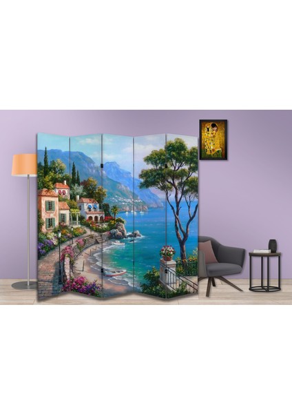 Manzara Temalı Özel Tasarım Paravan Room Divider 180 x 200 cm fiyatları
