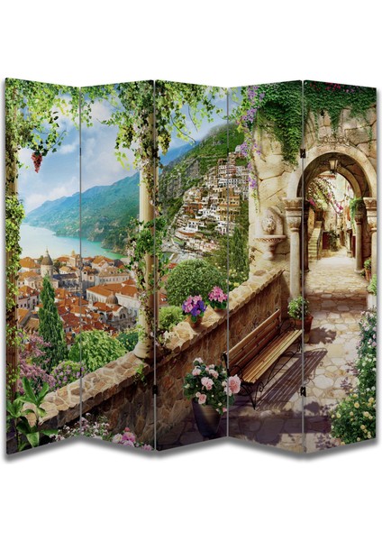 Manzara Temalı Özel Tasarım Paravan Room Divider 180 x 200 cm