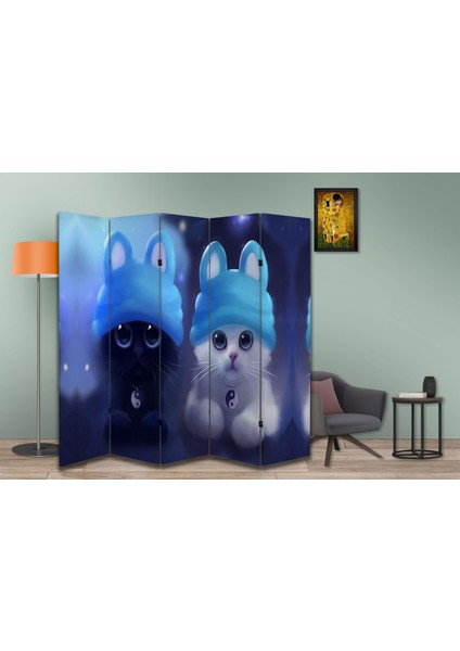 Hayvan Temalı Özel Tasarım Paravan Room Divider 180 x 200 cm modelleri