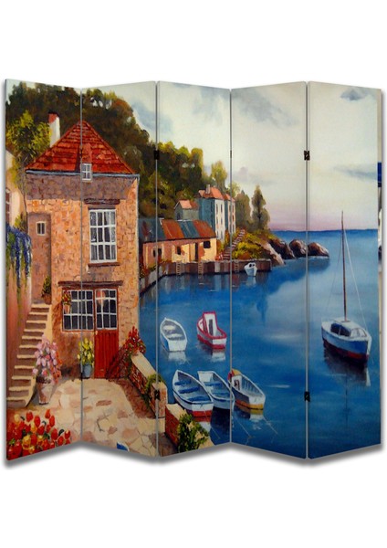 Manzara Temalı Özel Tasarım Paravan Room Divider 180 x 200 cm