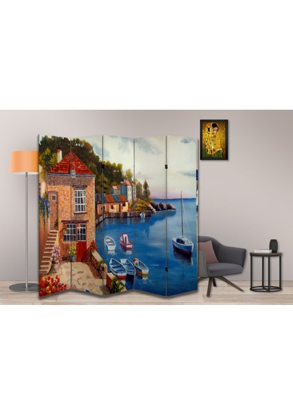Manzara Temalı Özel Tasarım Paravan Room Divider 180 x 200 cm fiyatları