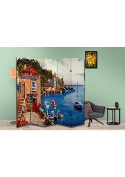Manzara Temalı Özel Tasarım Paravan Room Divider 180 x 200 cm modelleri