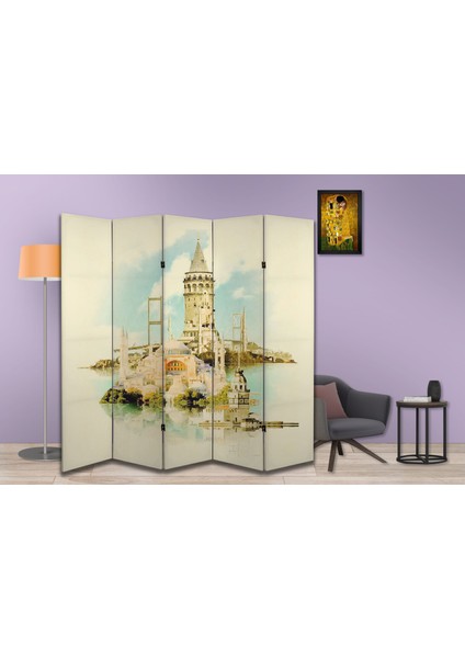 Şehir Temalı Özel Tasarım Paravan Room Divider 180 x 200 cm fiyatları