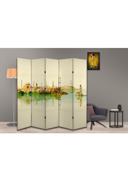 Şehir Temalı Özel Tasarım Paravan Room Divider 180 x 200 cm modelleri