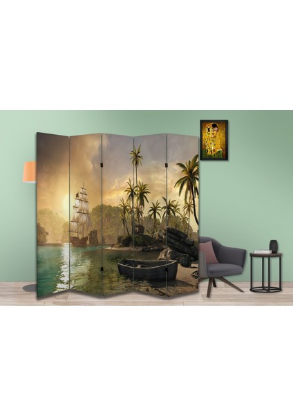 Manzara Temalı Özel Tasarım Paravan Room Divider 180 x 200 cm modelleri