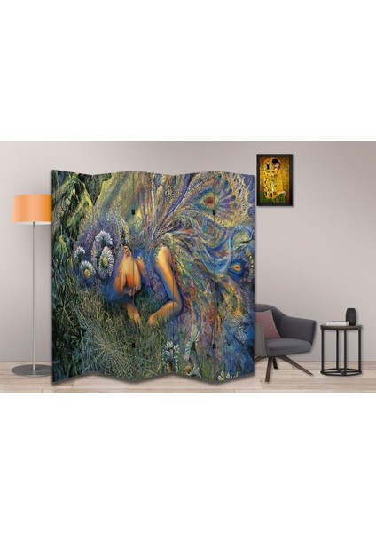Soyut Temalı Özel Tasarım Paravan Room Divider 180 x 200 cm modelleri