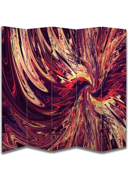 Soyut Temalı Özel Tasarım Paravan Room Divider 180 x 200 cm