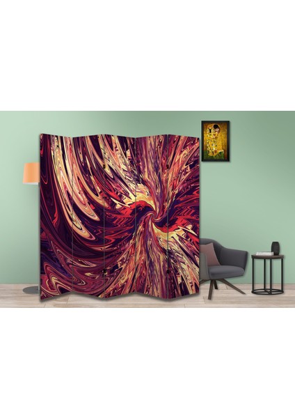Soyut Temalı Özel Tasarım Paravan Room Divider 180 x 200 cm fiyatları