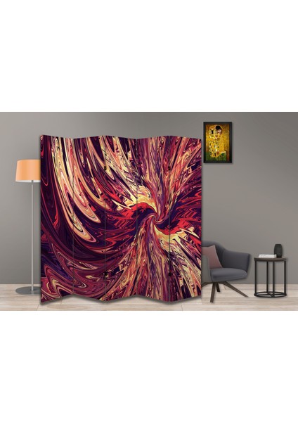 Soyut Temalı Özel Tasarım Paravan Room Divider 180 x 200 cm modelleri