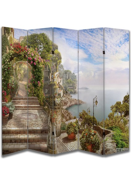 Manzara Temalı Özel Tasarım Paravan Room Divider 180 x 200 cm