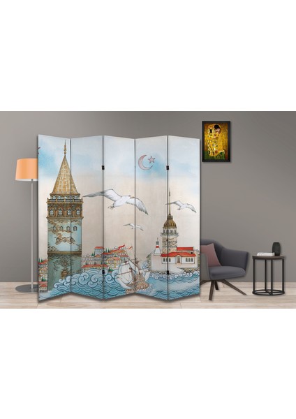 Şehir Temalı Özel Tasarım Paravan Room Divider 180 x 200 cm fiyatları