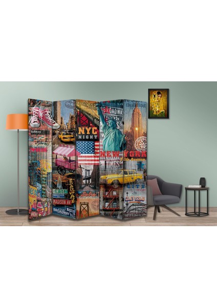 Şehir Temalı Özel Tasarım Paravan Room Divider 180 x 200 cm fiyatları