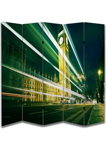 Şehir Temalı Özel Tasarım Paravan Room Divider 180 x 200 cm