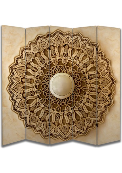 Motifli Özel Tasarım Paravan Room Divider 180 x 200 cm