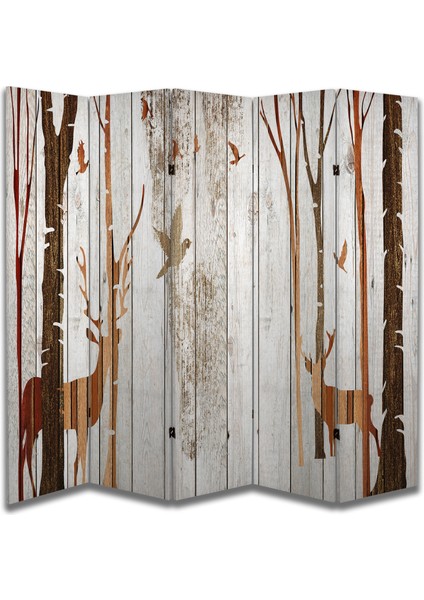 Doğa Temalı Özel Tasarım Paravan Room Divider 180 x 200 cm