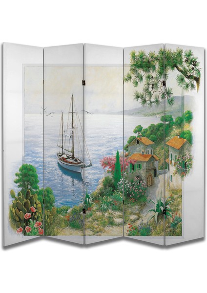 Manzara Temalı Özel Tasarım Paravan Room Divider 180 x 200 cm