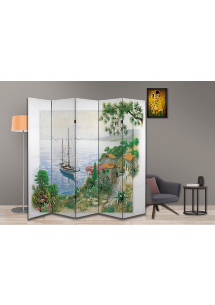 Manzara Temalı Özel Tasarım Paravan Room Divider 180 x 200 cm fiyatları