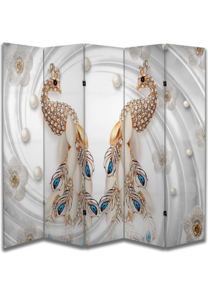 Motifli Özel Tasarım Paravan Room Divider 180 x 200 cm