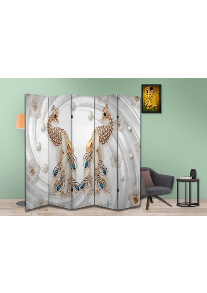 Motifli Özel Tasarım Paravan Room Divider 180 x 200 cm modelleri