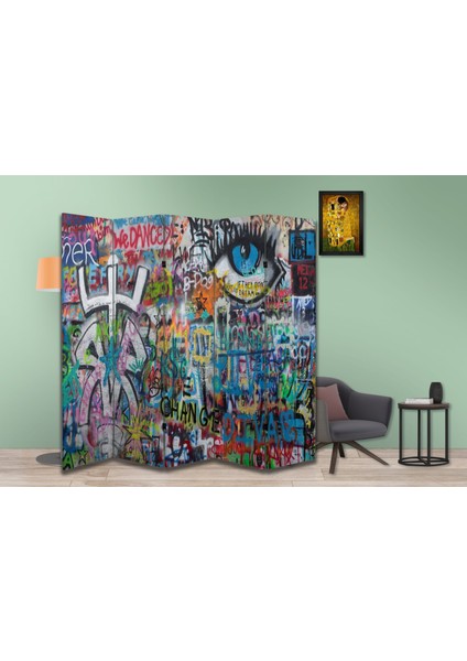 Grafiti Temalı Özel Tasarım Paravan Room Divider 180 x 200 cm fiyatları