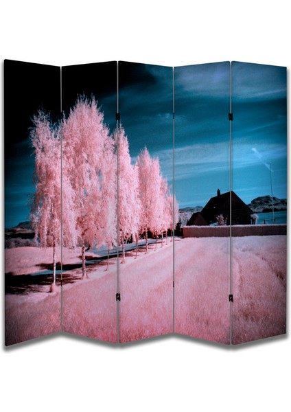 Manzara Temalı Özel Tasarım Paravan Room Divider 180 x 200 cm
