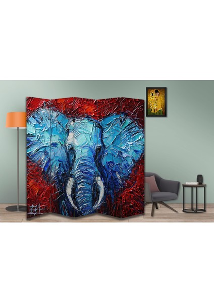 Fil Temalı Özel Tasarım Paravan Room Divider 180 x 200 cm fiyatları