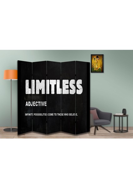 Motivasyon Temalı Özel Tasarım Paravan Room Divider 180 x 200 cm modelleri