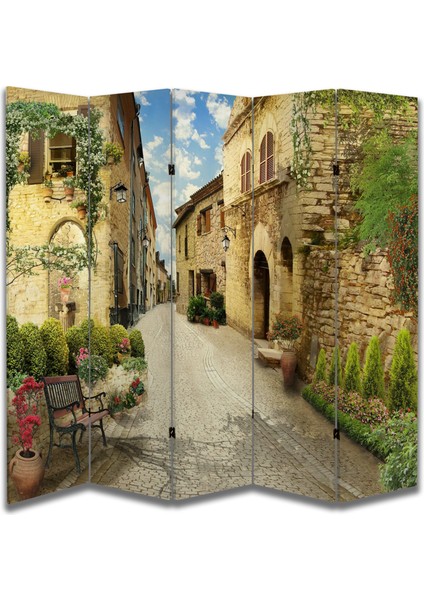 Manzara Temalı Özel Tasarım Paravan Room Divider 180 x 200 cm