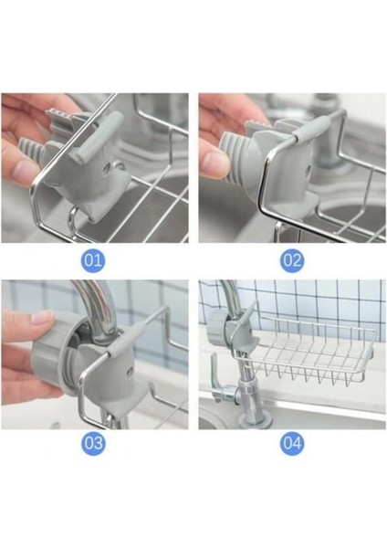 Mutfak ve Banyo Organizer Demir Raf Tek Kat