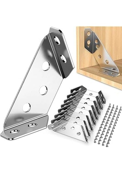 Mobilya Köşe Bağlantısı Üç Taraflı Köşe Tutucu 10 Adet