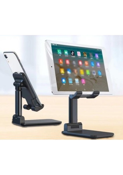 Masaüstü Tablet ve Telefon Tutucu Stand Taşınabilir Katlanabilir Ayarlanabilir Yükseklik