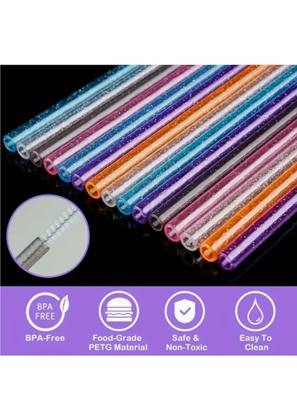 1 Adet Stanley 40/30 Oz Tumb. Termos Için Renkli Parıltılı Yedek Pipet, 30,48 cm Boy / 9,5 mm Çap fiyatları