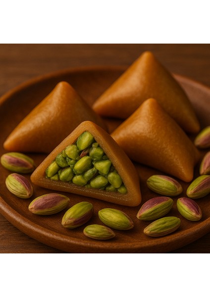 Pudralı Muska Lokum 500 gr – Bol Antep Fıstıklı, Geleneksel Pudralı Lezzet