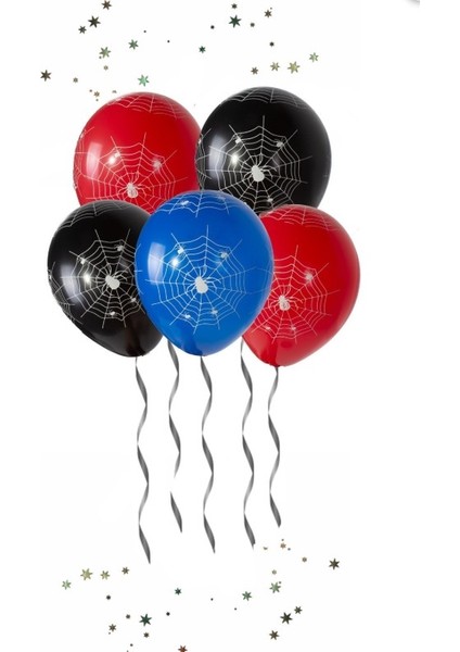 Örümcek Ağ Baskılı Balon 10 Adet