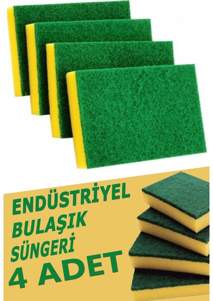 Endüstriyel Bulaşık Süngeri 4 Adet ( Büyük Boy ) fırsatları